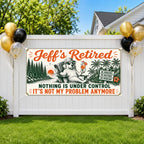 Funny Retirement Banner, Coworker Retirement Sign Decoration