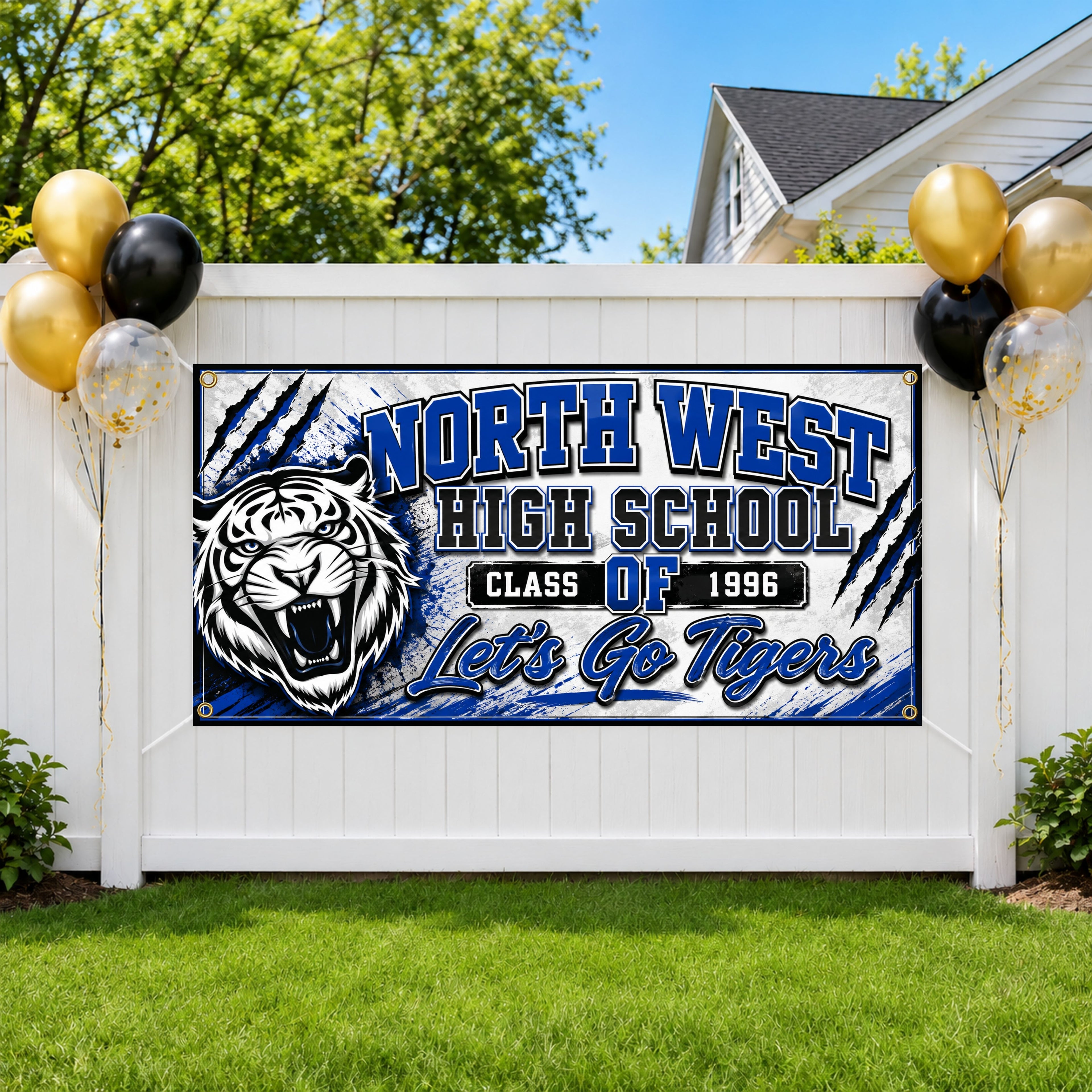 Tiger Reunion Banner, High School Reunion Sign, Alumni Photo Backdrop