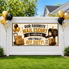 Mail Escort Retirement Banner, Delivery Driver Party Backdrop, Custom Farewell Sign (Copy)