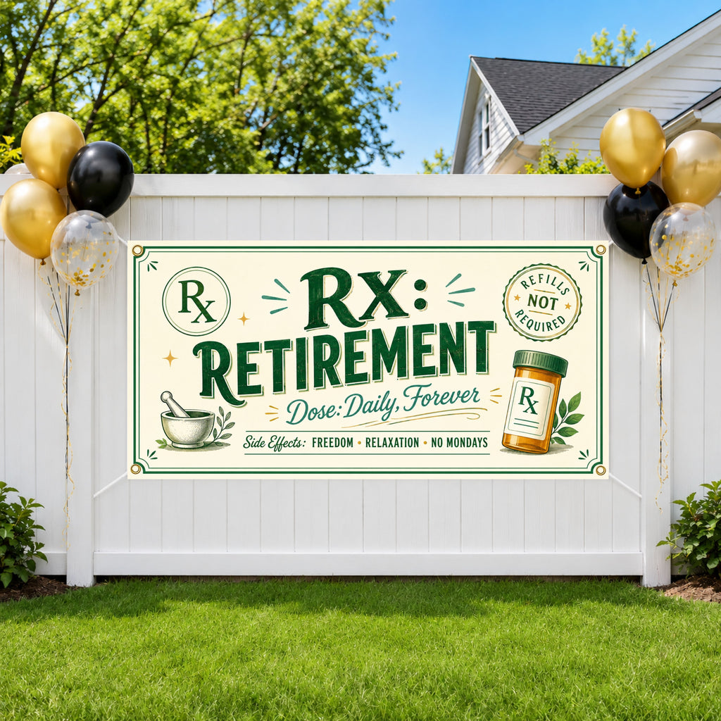 Pharmacist Retirement Banner, Prescription Sign, Pharmacy Farewell