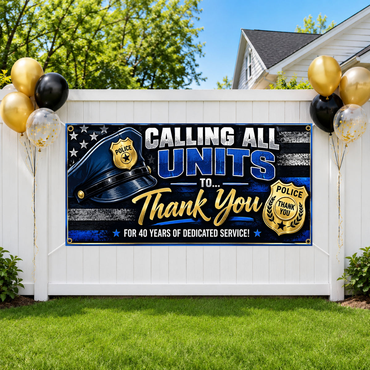 Custom Police Retirement Banner