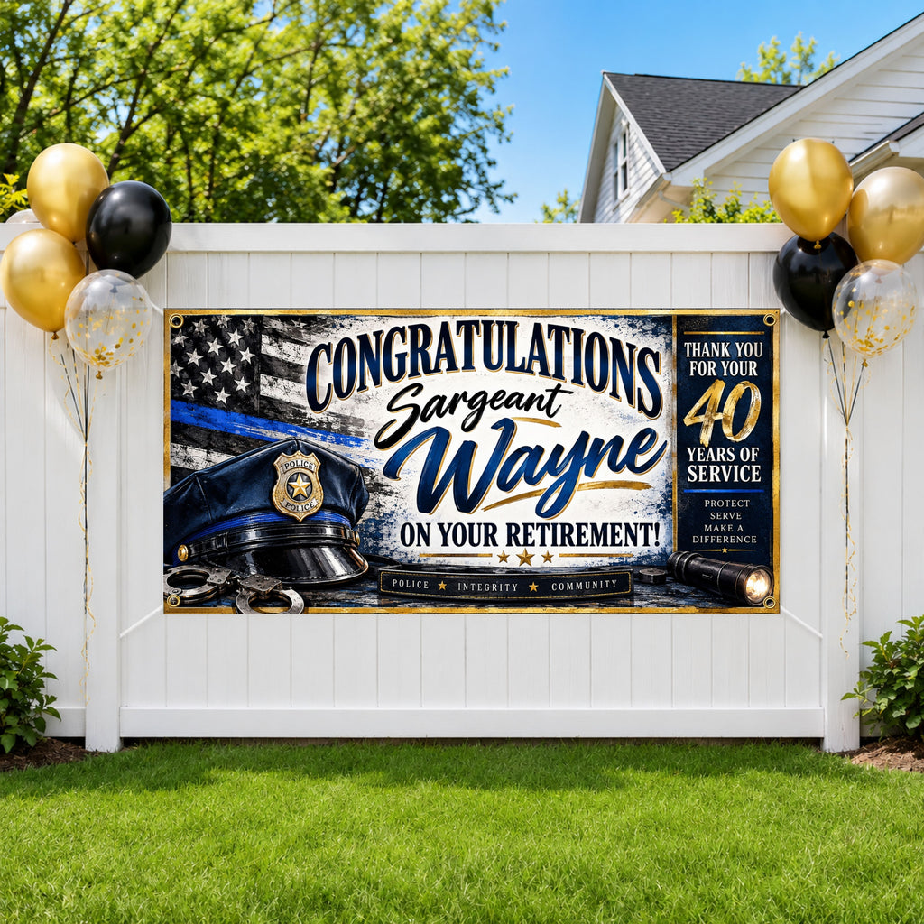 Sergeant Police Retirement Banner