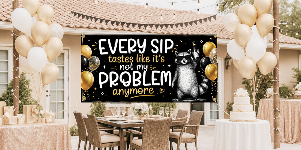 Funny Retirement Banner, It’s Not My Problem Anymore Retirement Party Decor, Coworker Farewell