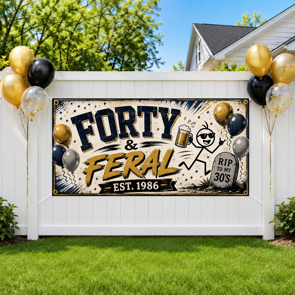 RIP 40th Birthday Banner
