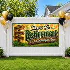 Funny Retirement Banner, Coworker Party Sign, Office Farewell Backdrop
