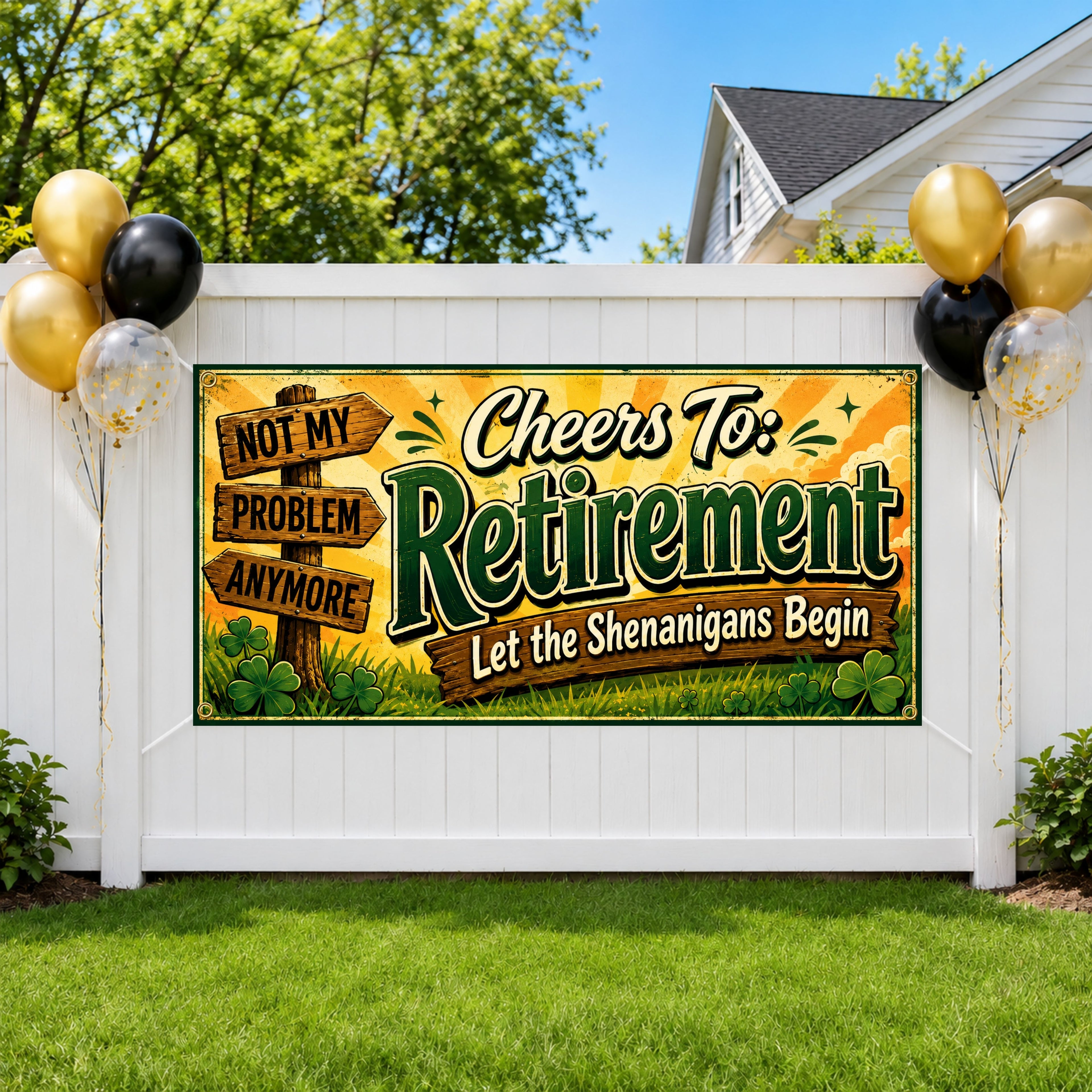 Funny Retirement Banner, Coworker Party Sign, Office Farewell Backdrop