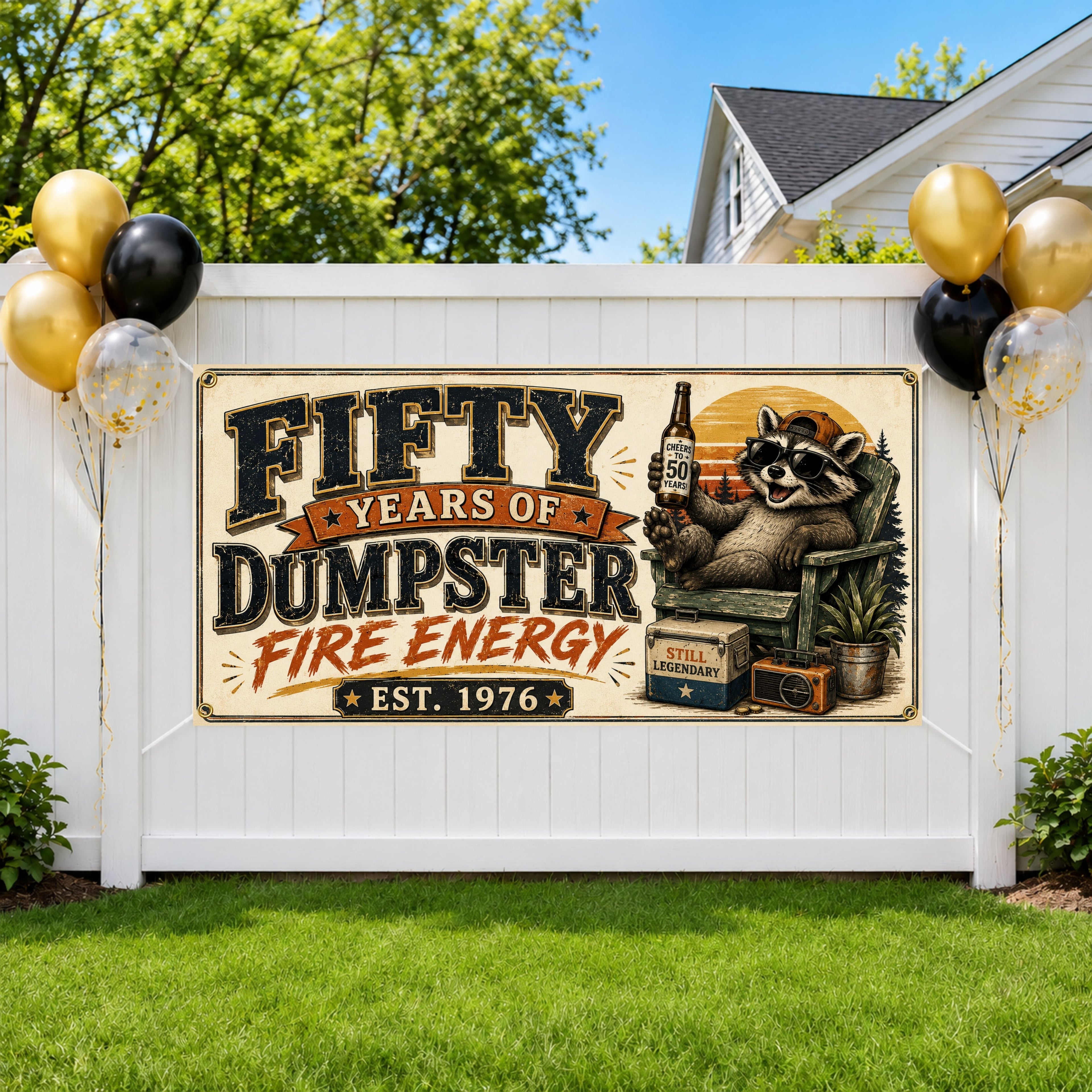 Dumpster Fire 50th Banner
