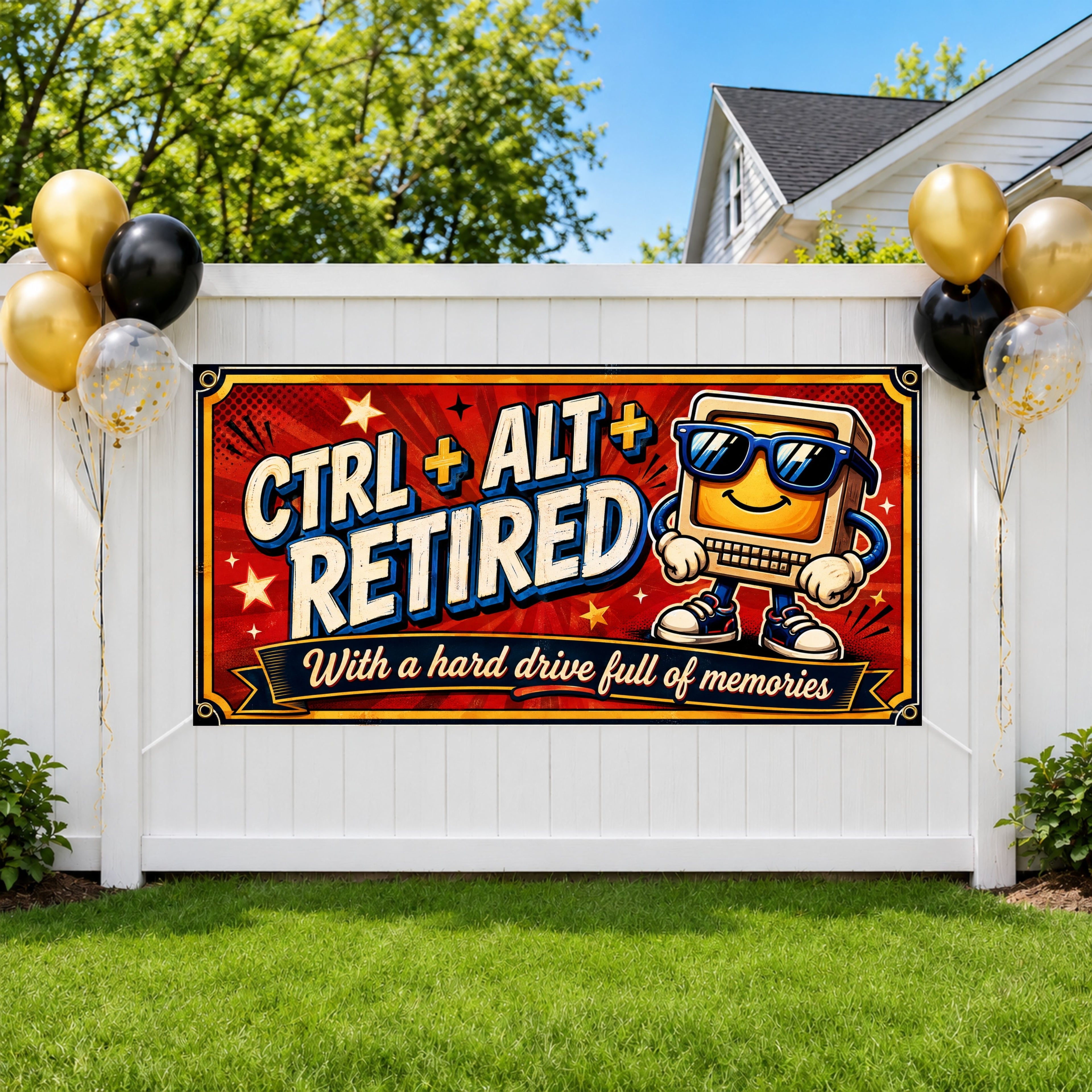 Computer Retirement Party Banner