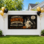 Funny Halloween Party Banner, Haunted Ghost Backdrop, Spooky Party Decor
