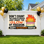 Funny Retirement Banner, Years of Service Sign, Coworker Backdrop