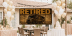 Delivery Driver Retirement Banner, Retirement Party Decoration for Warehouse Logistics