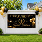 Judge Retirement Banner, Court Retirement Sign, Personalized Farewell Decor