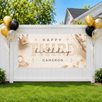 1st Birthday Banner, Neutral Baby Birthday Sign, Personalized Kids Birthday Banner