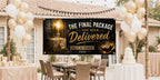 Delivery Driver Retirement Banner | Final Package Well Earned Hammock Black Gold