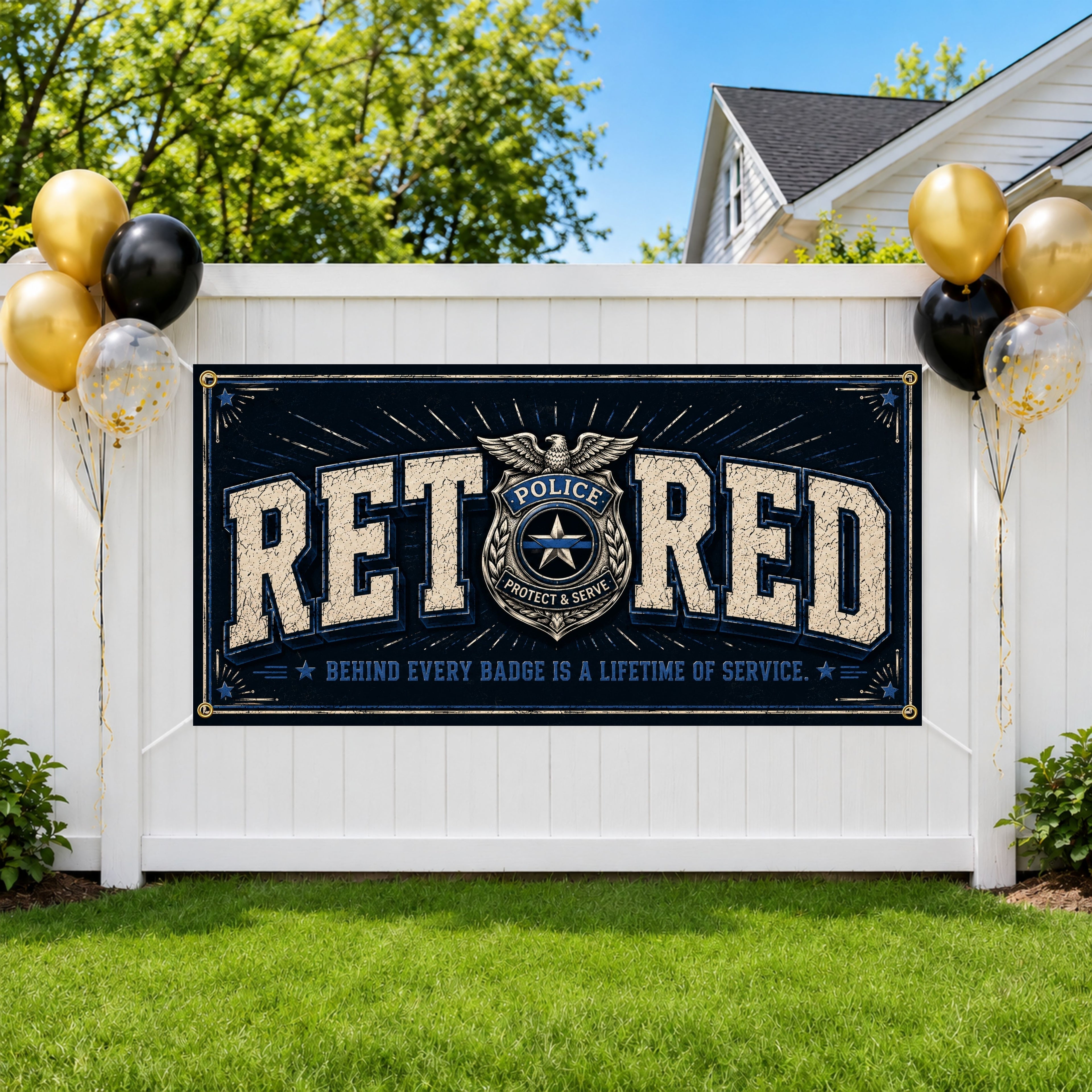 Police Retirement Party Banner