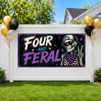 Skeleton 4th Birthday Banner