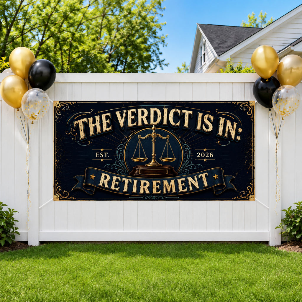Judge Retirement Banner, Retirement Party Sign, Courtroom Farewell Decor