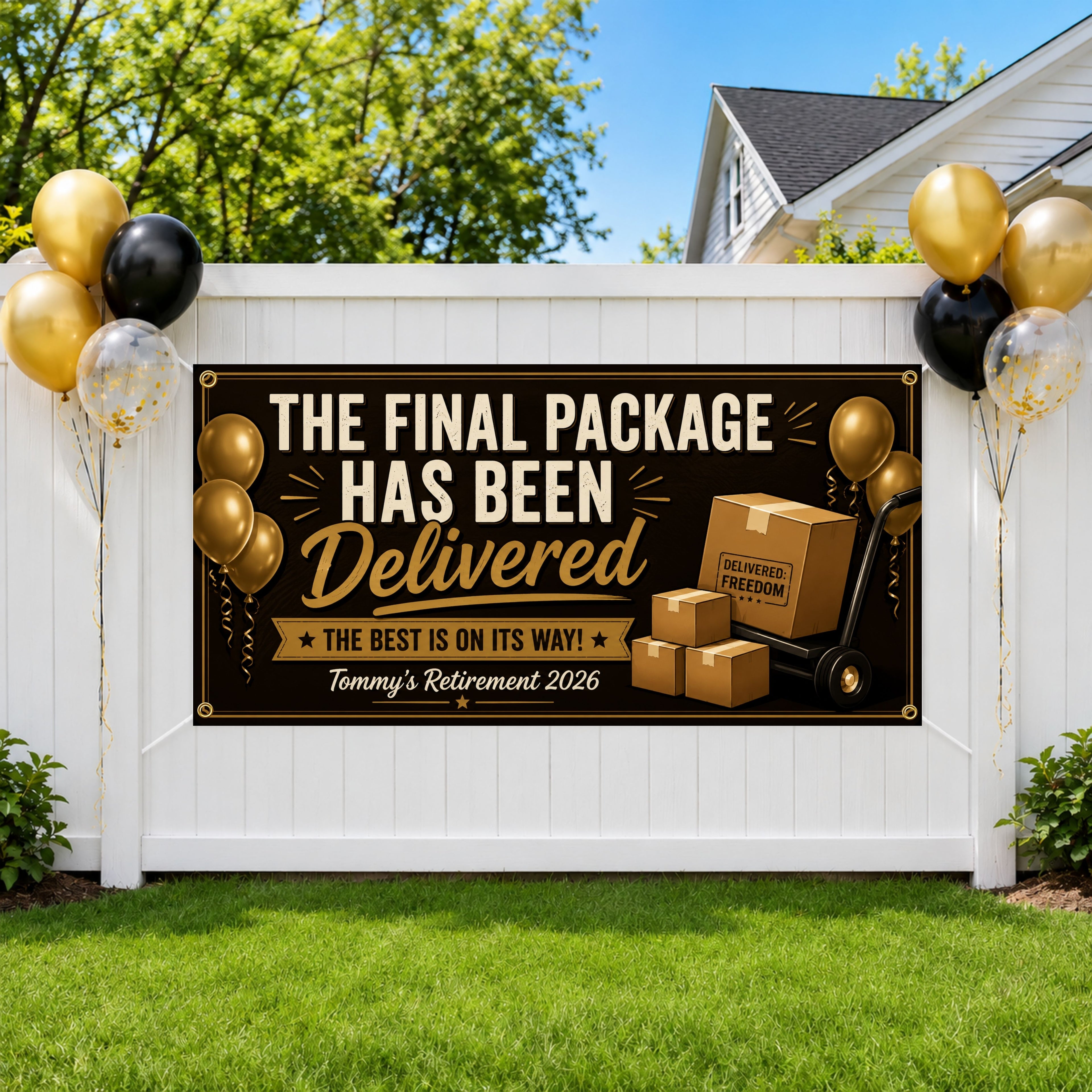Retirement Party Banner, Funny Retirement Sign, Personalized Backdrop