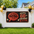 Funny 60th Birthday Banner, Old Fart Party Sign, Mens Backdrop