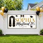 Graduation Banner, Personalized Grad Party Sign, Custom Name Backdrop
