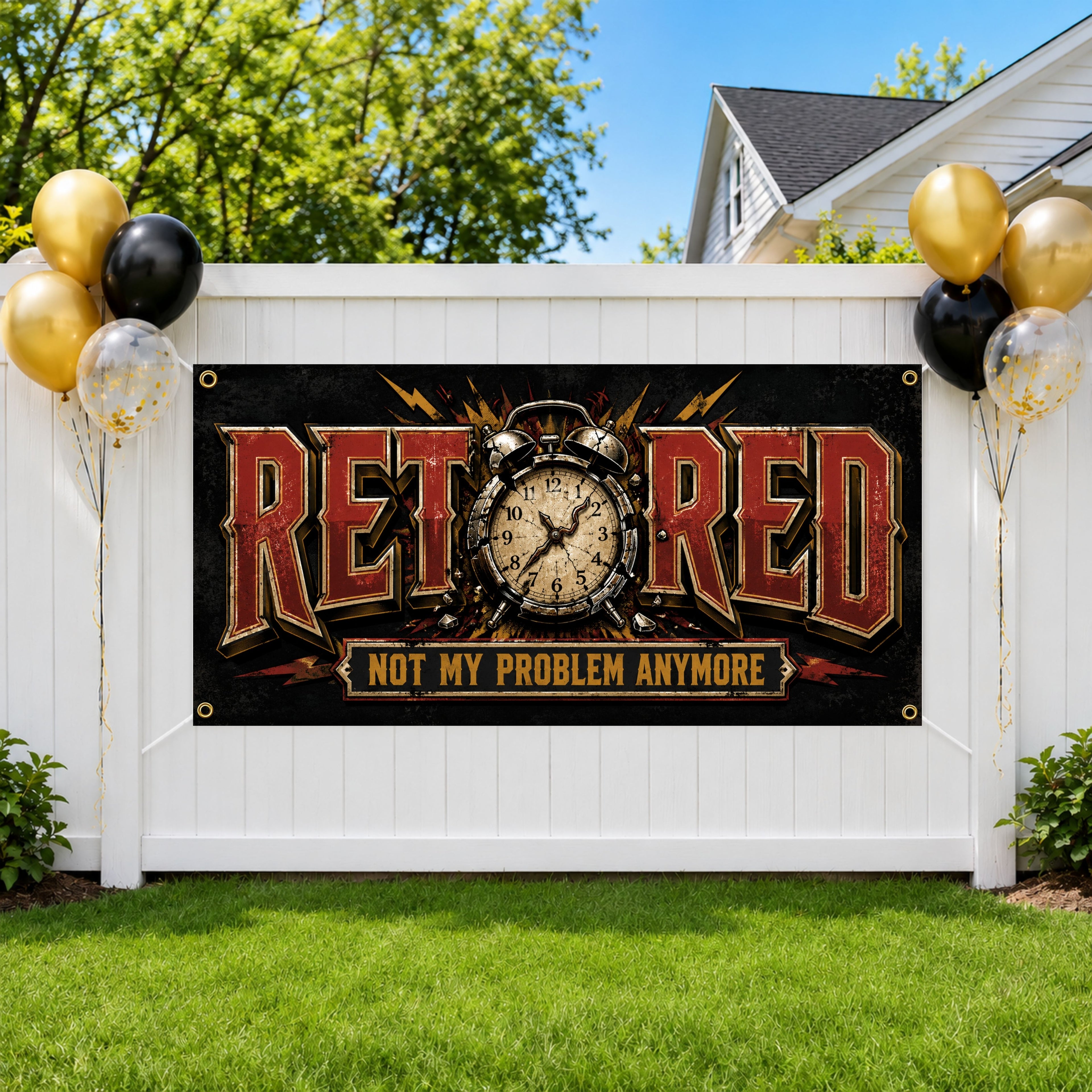 Funny Retirement Banner, Coworker Farewell Sign, Office Party Backdrop
