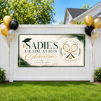 Tennis Graduation Banner, Senior Athlete Sign, Custom Name Backdrop
