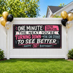 Funny 50th Birthday Banner, Car Stereo Joke Sign, Party Backdrop
