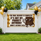 Funny Retirement Banner, Retirement Party Sign for a Delivery Driver
