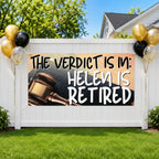 Funny Retirement Banner, Judge Retirement Party Sign, Courtroom Decor