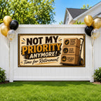 Funny Retirement Banner, Retirement Party Sign, Freedom Theme Backdrop