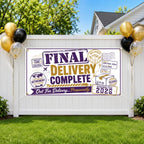 Retirement Party Banner, Final Delivery Sign, Delivery Driver Backdrop