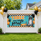 Funny 3rd Birthday Banner, Raccoon Party Sign, Boy Backdrop