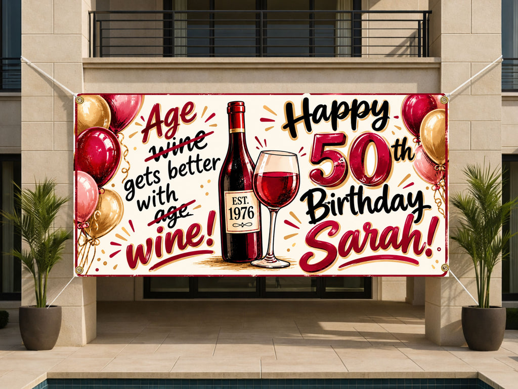 Age Gets Better Wine Banner