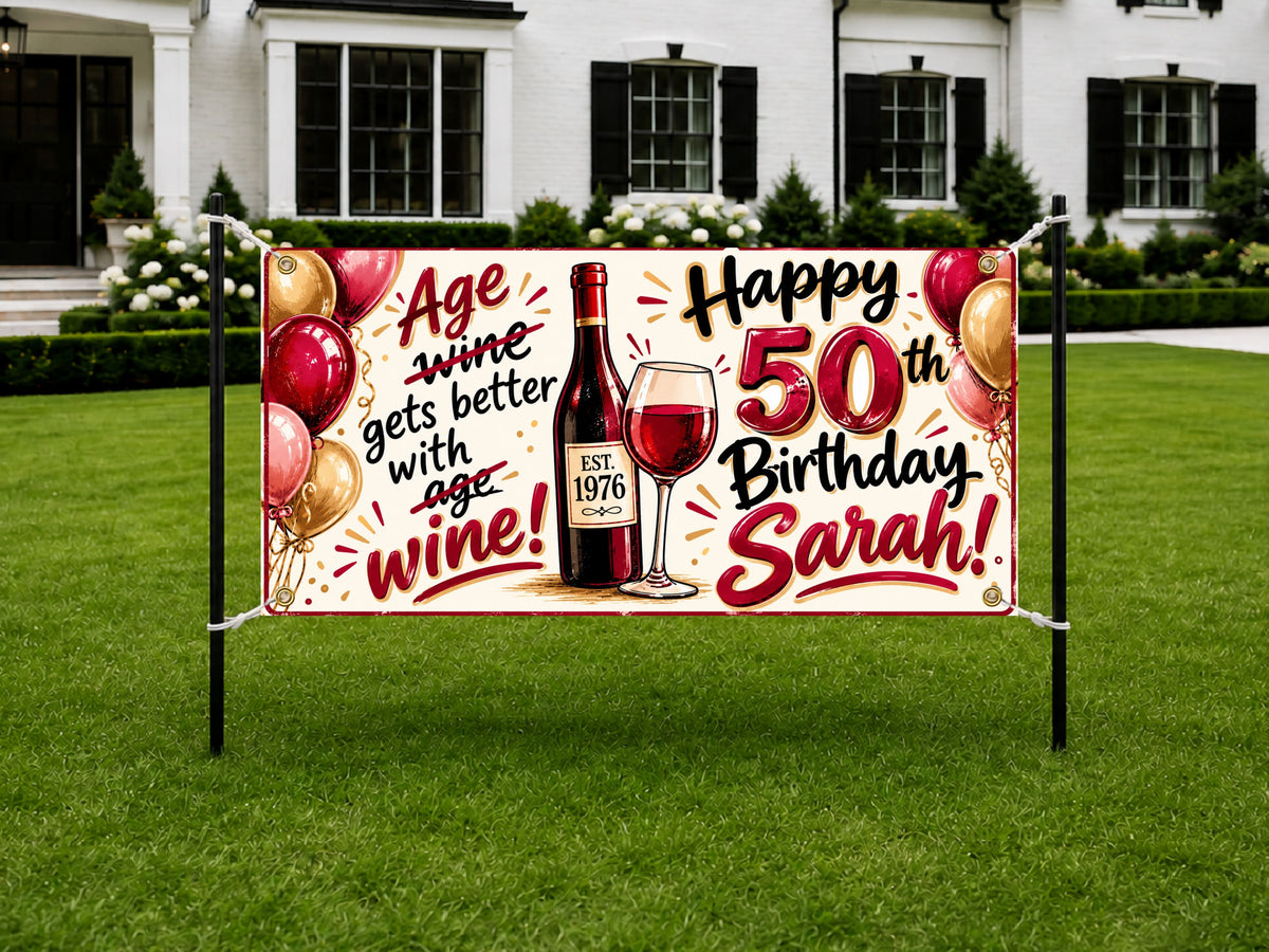 Age Gets Better Wine Banner