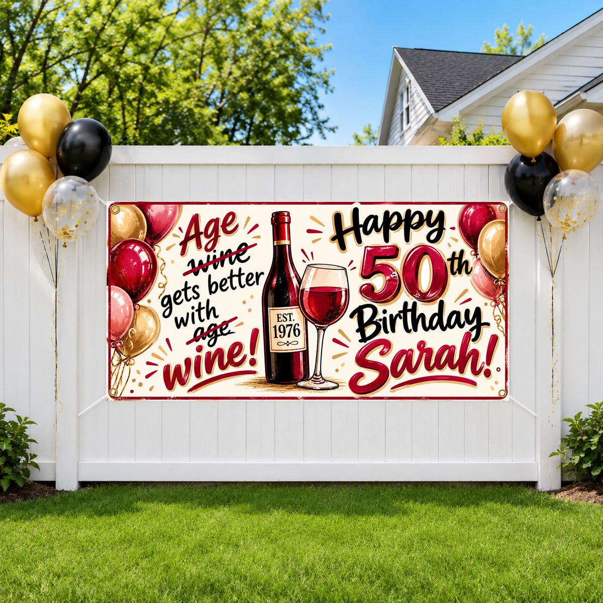 Age Gets Better Wine Banner