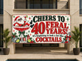 Santa 40th Birthday Banner