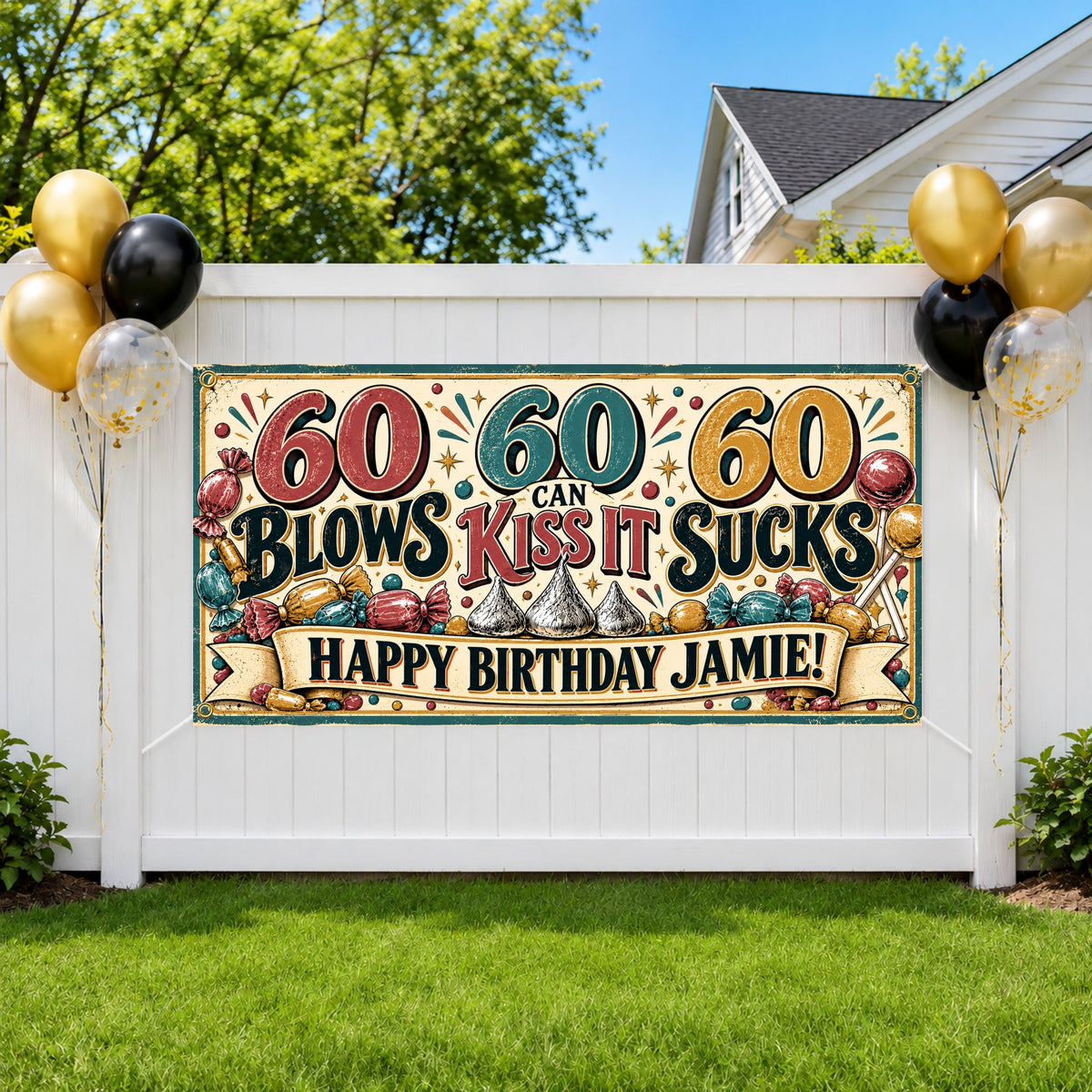 60 Blows Kiss It Banner