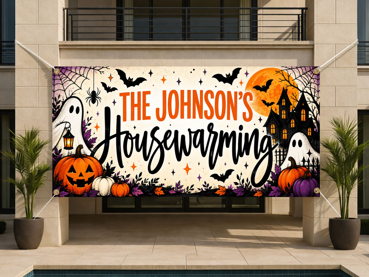 Halloween Housewarming Party Banner