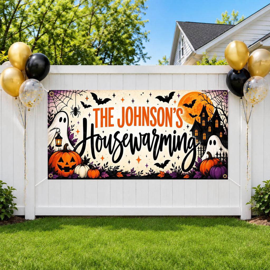 Halloween Housewarming Party Banner