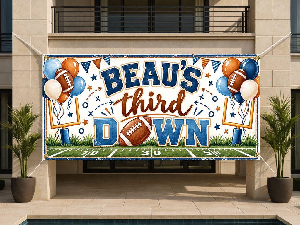 Third Down Football Banner