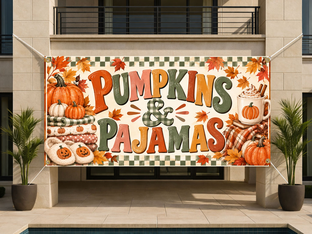 Pumpkins Pajamas Fall Banner