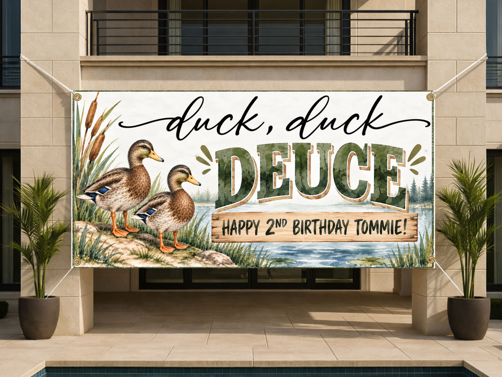 Duck 2nd Birthday Banner