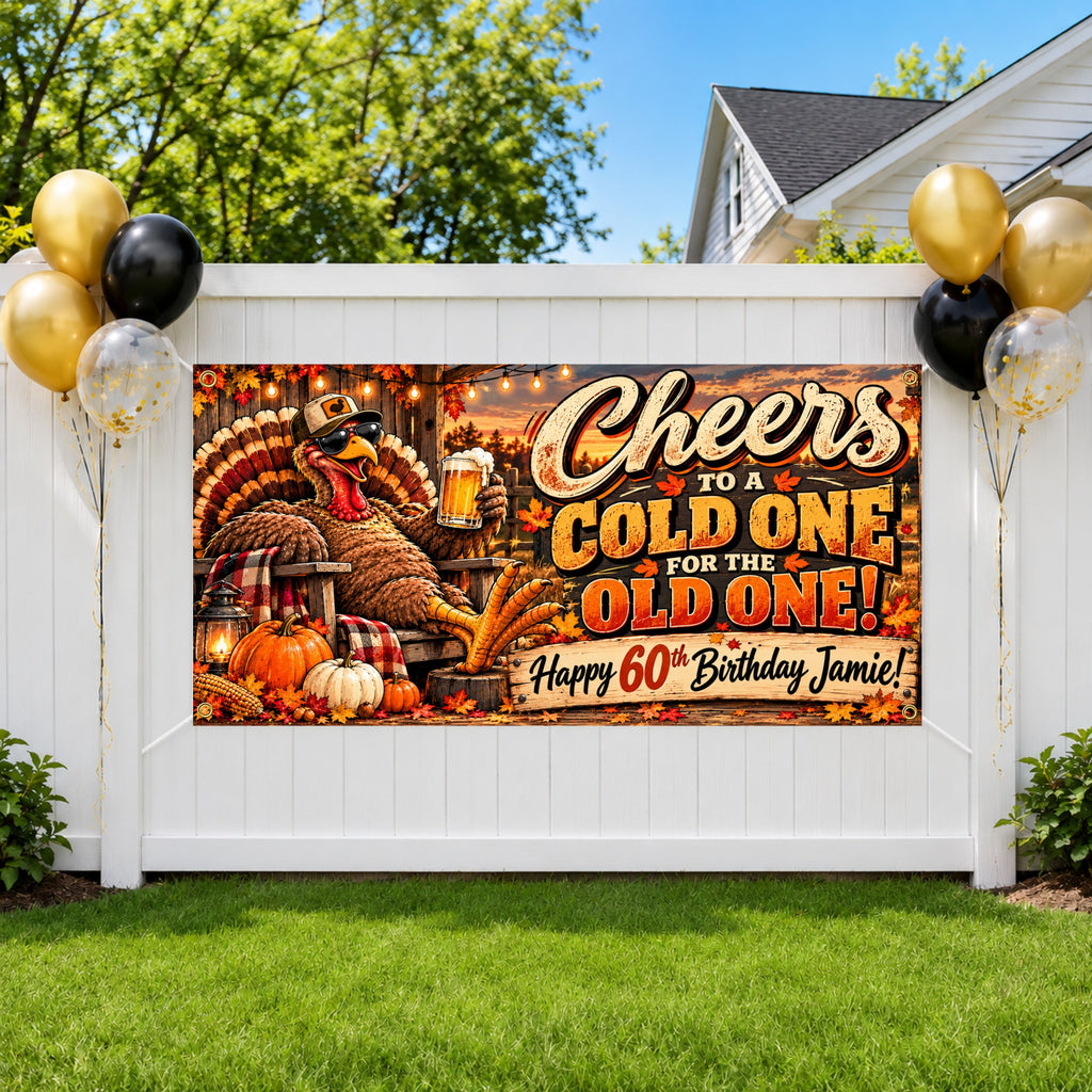 Beer Toasting Turkey 60th Banner