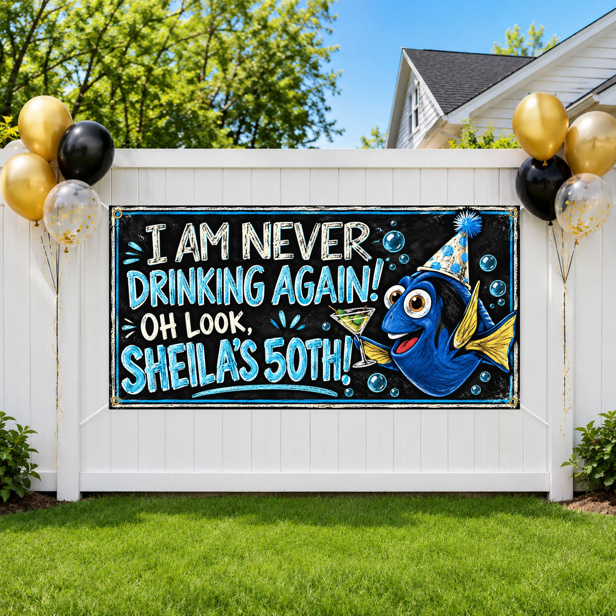 Never Drinking Again 50th Banner