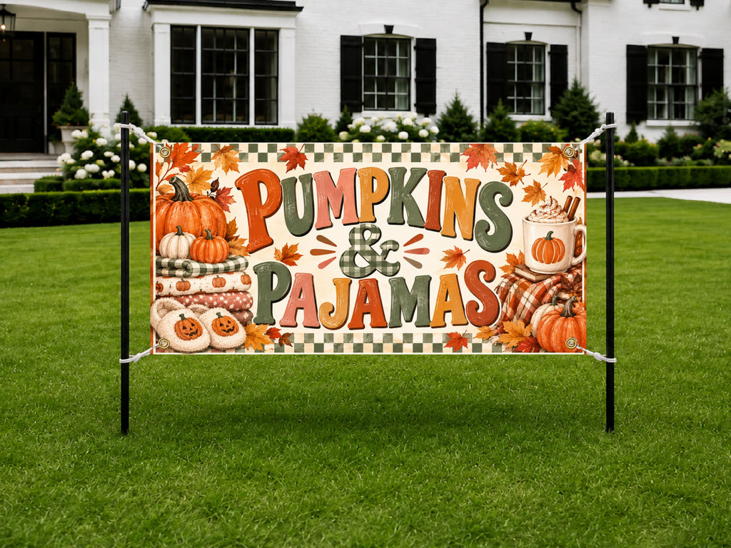 Pumpkins Pajamas Fall Banner