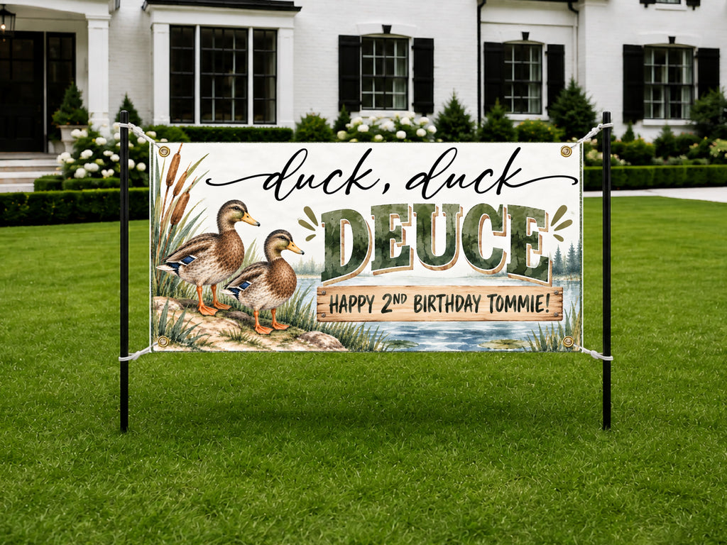 Duck 2nd Birthday Banner