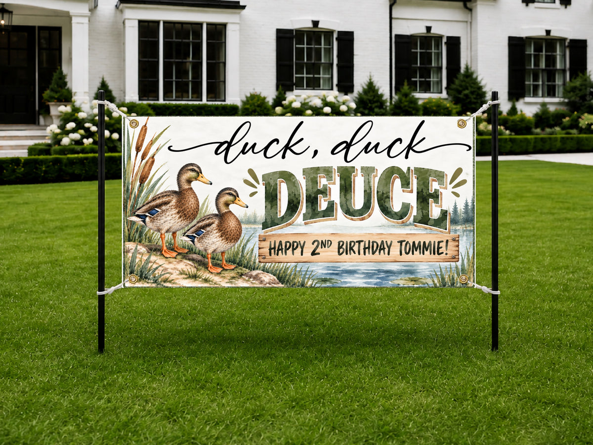 Duck 2nd Birthday Banner