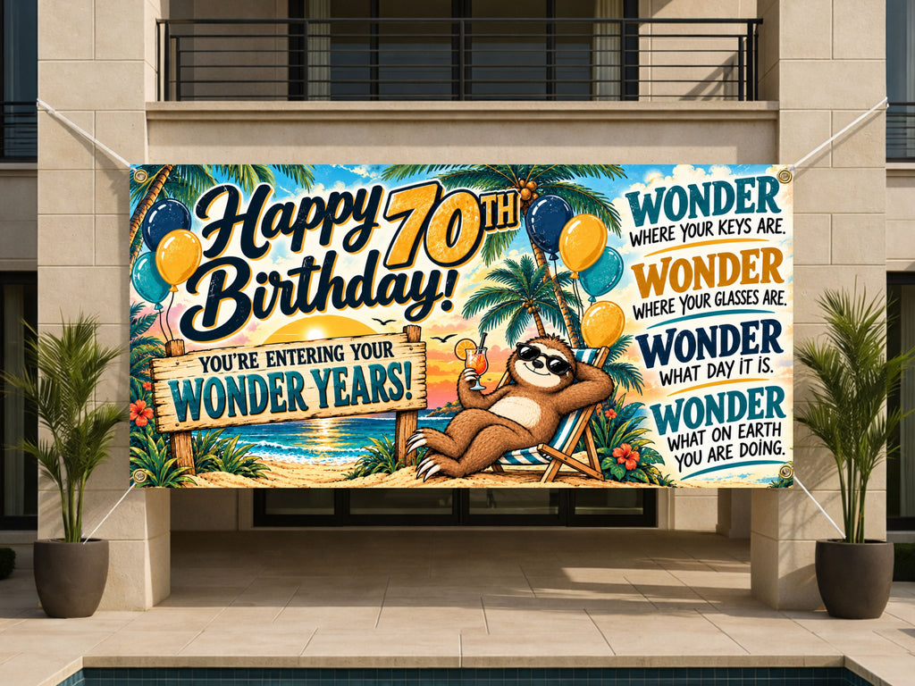Wonder Years Sloth 70th Banner