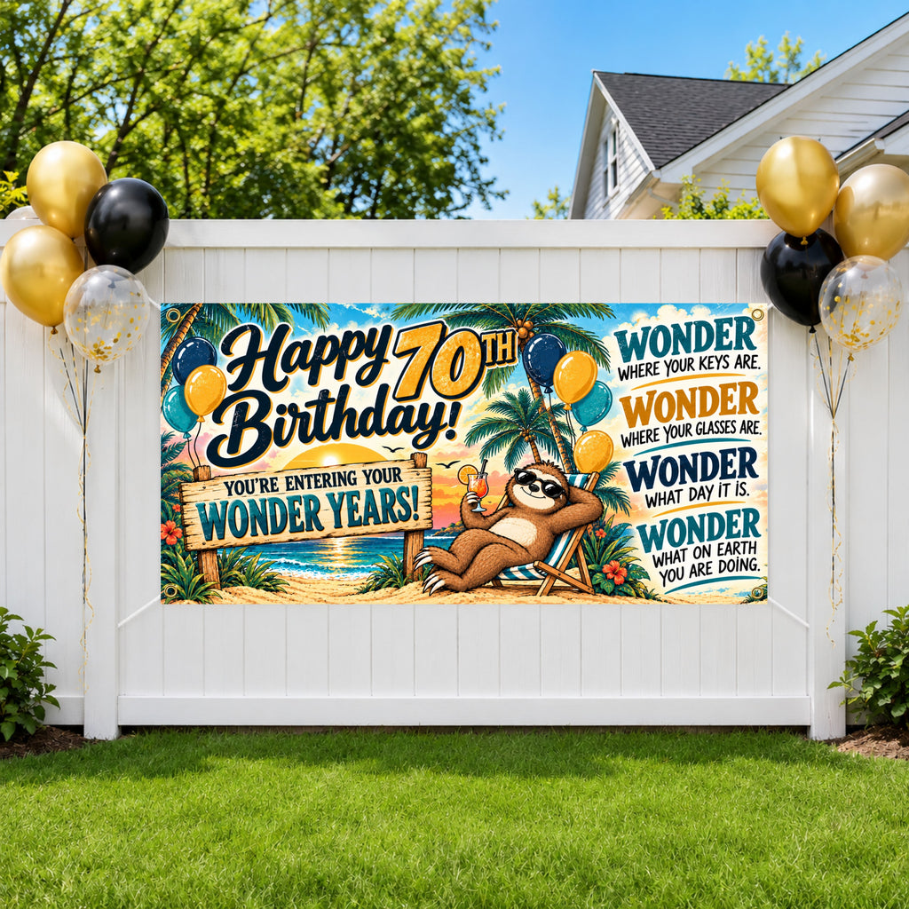 Wonder Years Sloth 70th Banner
