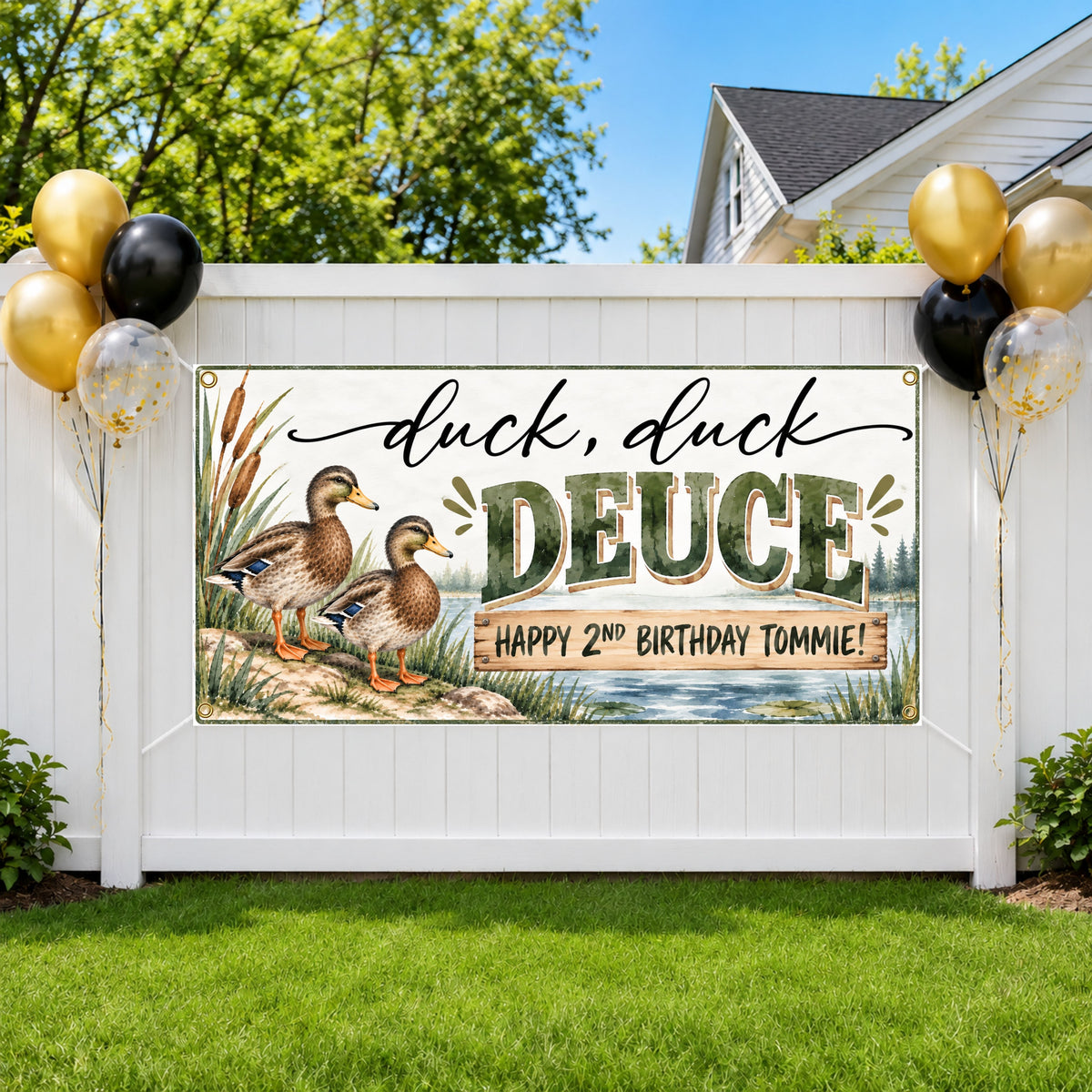 Duck 2nd Birthday Banner